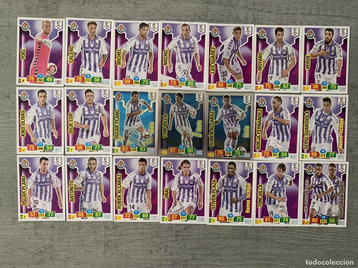 Cromos de f&uacute;tbol: LOTE DE CROMOS DE FUTBOL DEL REAL VALLADOLID