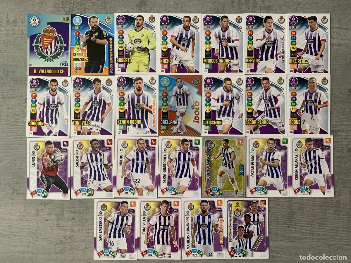 Cromos de f&uacute;tbol: LOTE DE CROMOS DE FUTBOL DEL REAL VALLADOLID