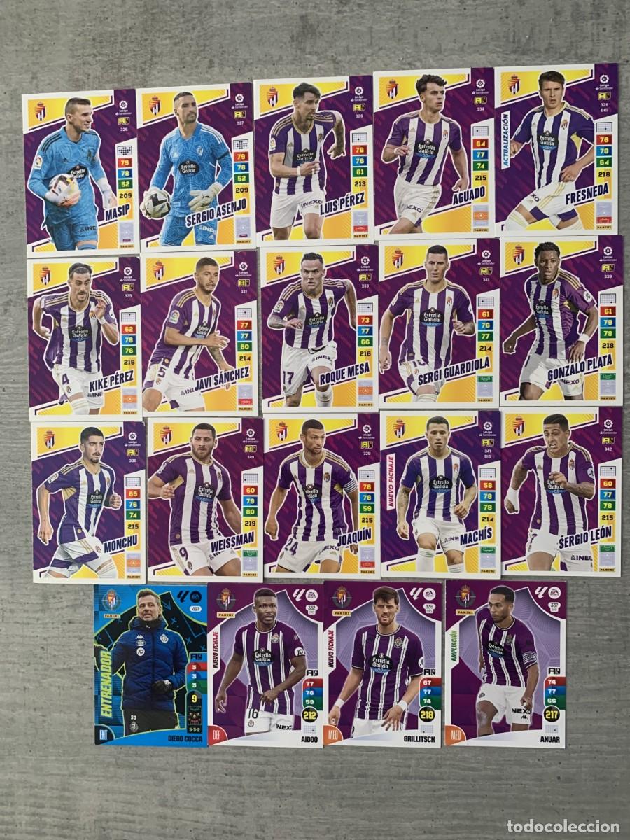 Cromos de f&uacute;tbol: LOTE DE CROMOS DE FUTBOL DEL REAL VALLADOLID