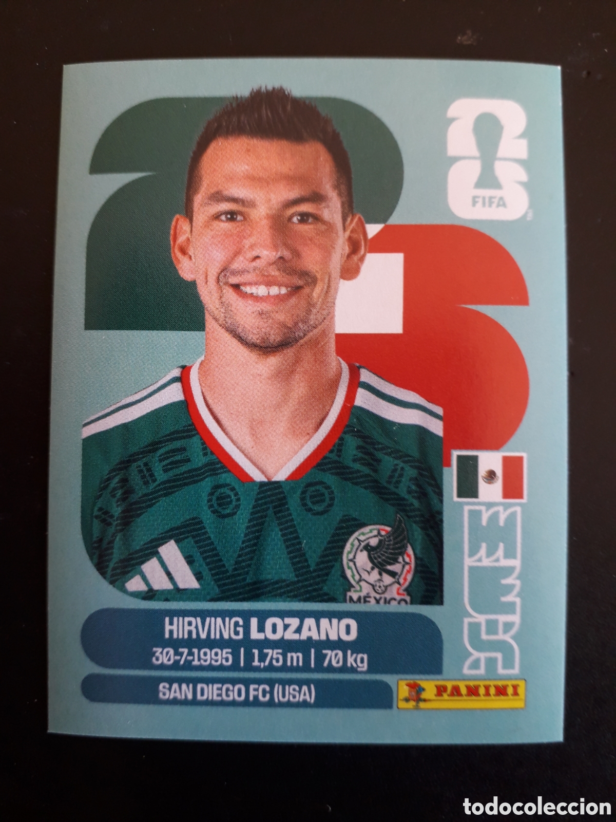 Cromos de f&uacute;tbol: LOZANO M&Eacute;XICO MEX 15 MUNDIAL F&Uacute;TBOL 2026 FIFA WORLD CUP PANINI SIN PEGAR PEDIDO M&Iacute;NIMO 3&euro;.