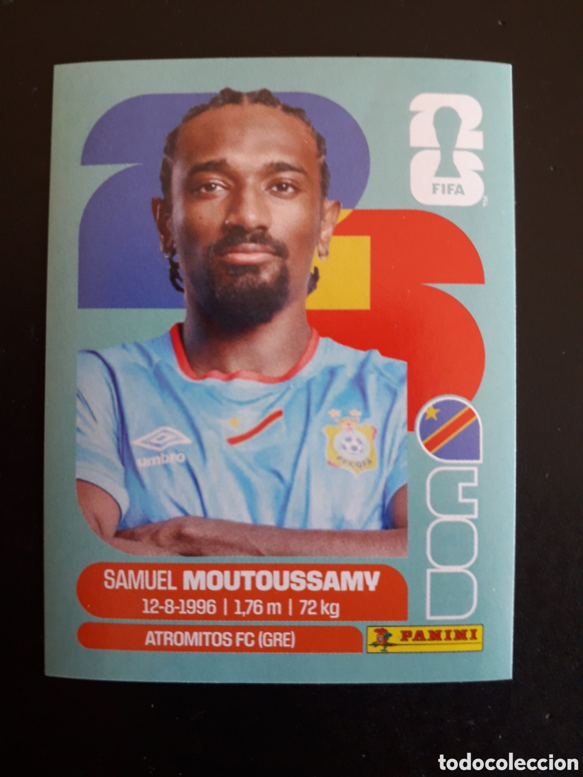 Cromos de f&uacute;tbol: MOUTOUSSAMY CONGO COD 11 MUNDIAL F&Uacute;TBOL 2026 FIFA WORLD CUP PANINI SIN PEGAR PEDIDO M&Iacute;NIMO 3&euro;