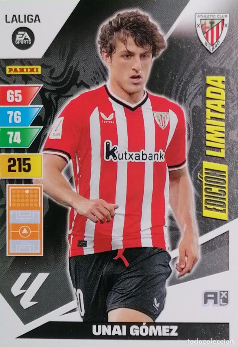 Cromos de f&uacute;tbol: Carta edici&oacute;n limitada Unai G&oacute;mez Athletic Club Panini Adrenalyn XL La Liga 2023-2024