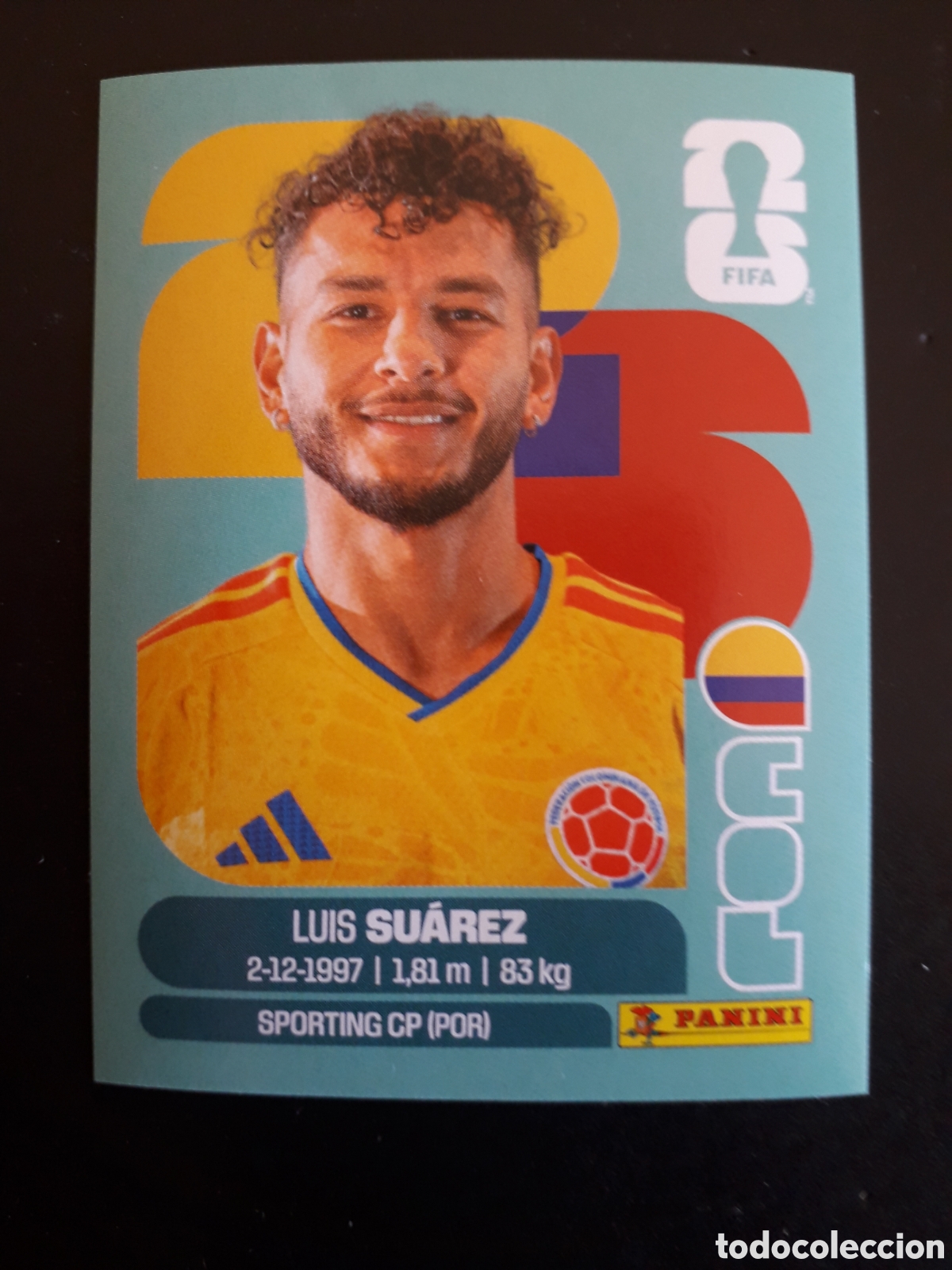 Cromos de f&uacute;tbol: SU&Aacute;REZ COLOMBIA COL 19 MUNDIAL F&Uacute;TBOL 2026 FIFA WORLD CUP PANINI SIN PEGAR PEDIDO M&Iacute;NIMO 3&euro;.