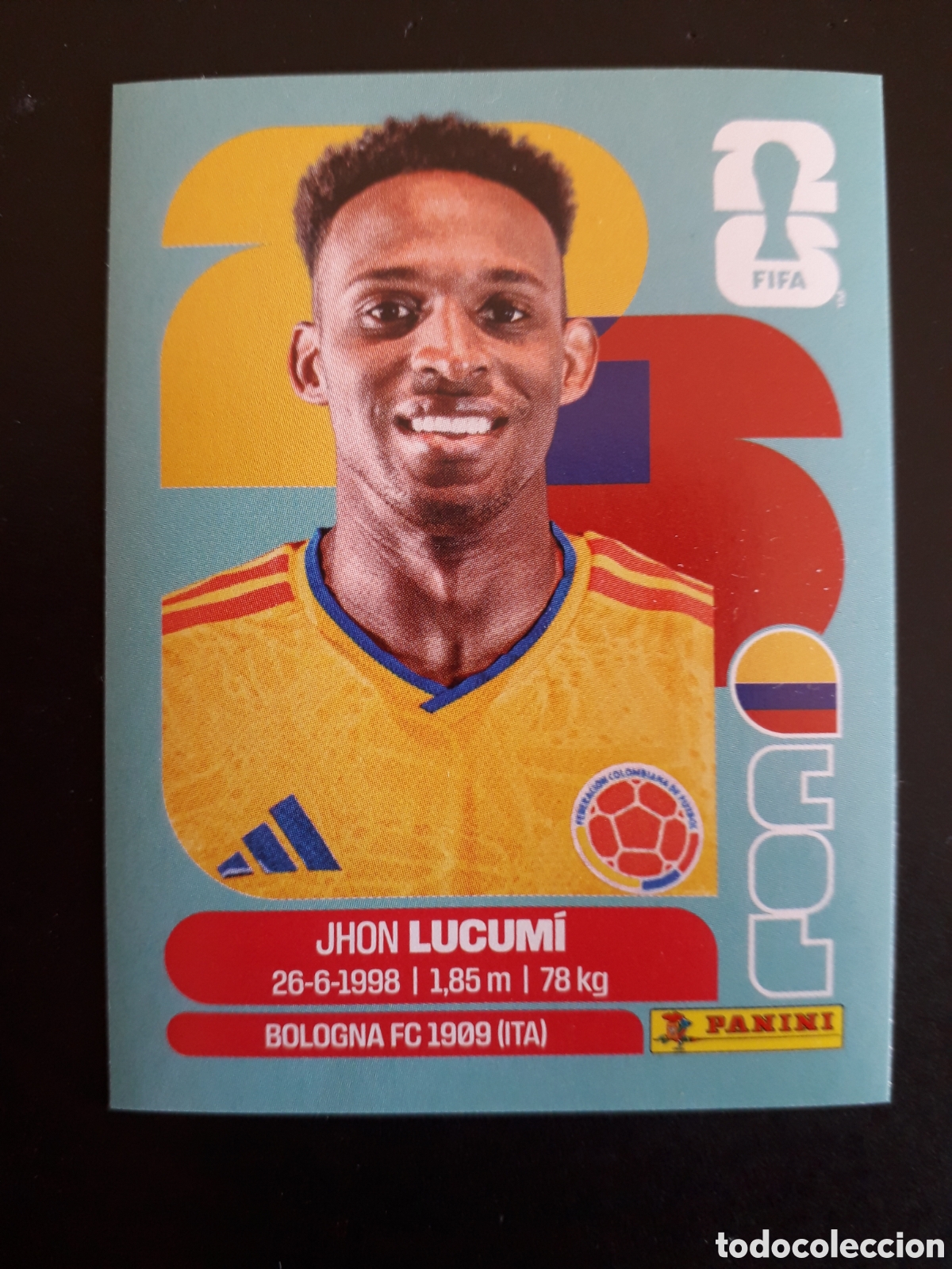 Cromos de f&uacute;tbol: LUCUM&Iacute; COLOMBIA COL 8 MUNDIAL F&Uacute;TBOL 2026 FIFA WORLD CUP PANINI SIN PEGAR PEDIDO M&Iacute;NIMO 3&euro;