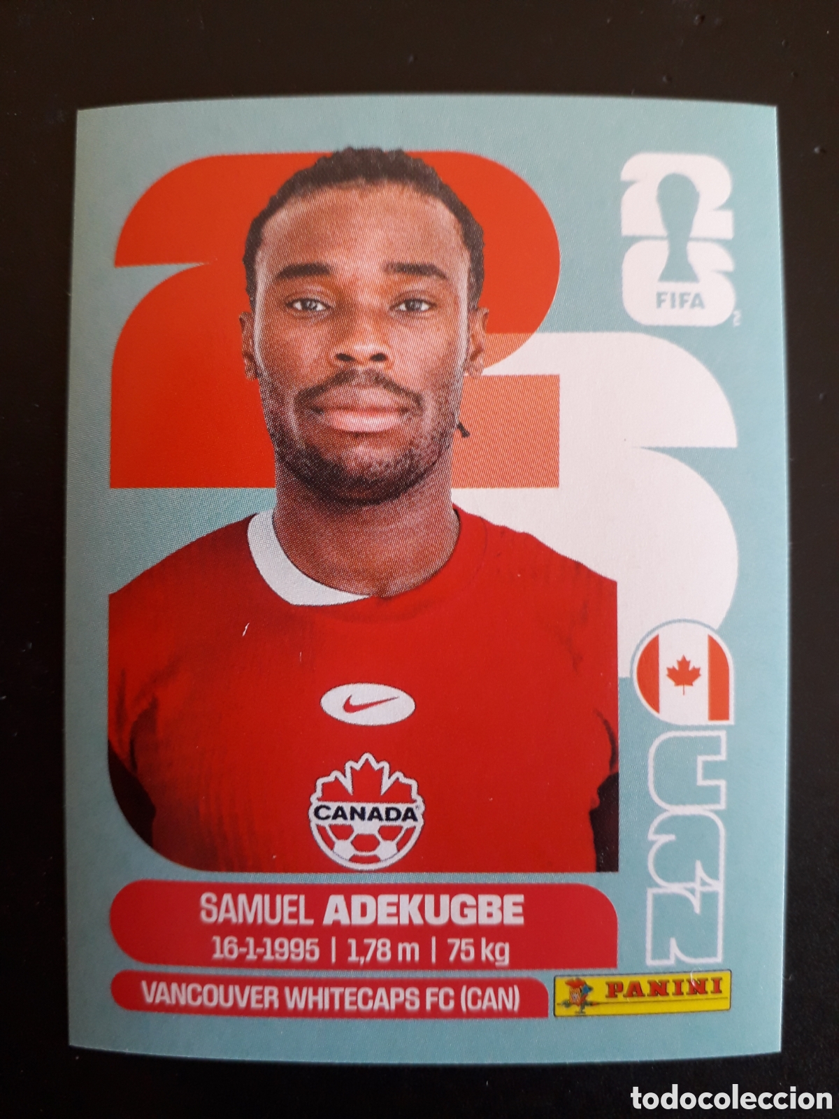 Cromos de Futebol: ADEKUGBE CANAD&Aacute; CAN 5 MUNDIAL F&Uacute;TBOL 2026 FIFA WORLD CUP PANINI SIN PEGAR PEDIDO M&Iacute;NIMO 3&euro;