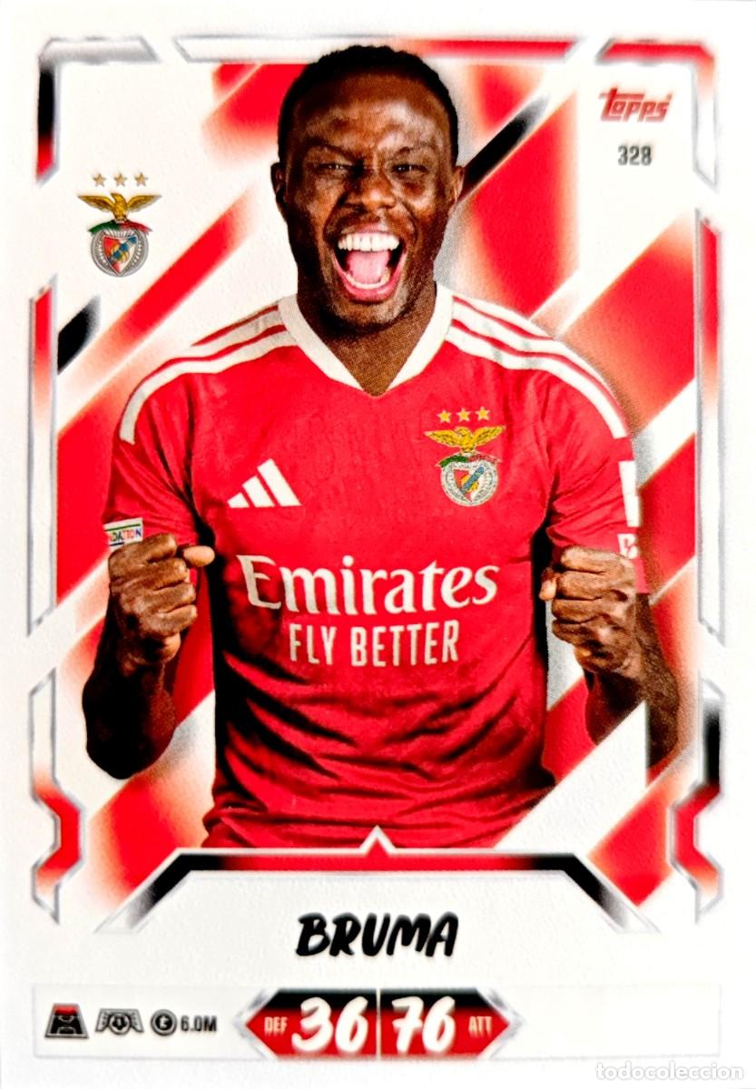 Cromos de f&uacute;tbol: 328 Bruma - SL Benfica - TOPPS Match Attax 2026 2027 26 27