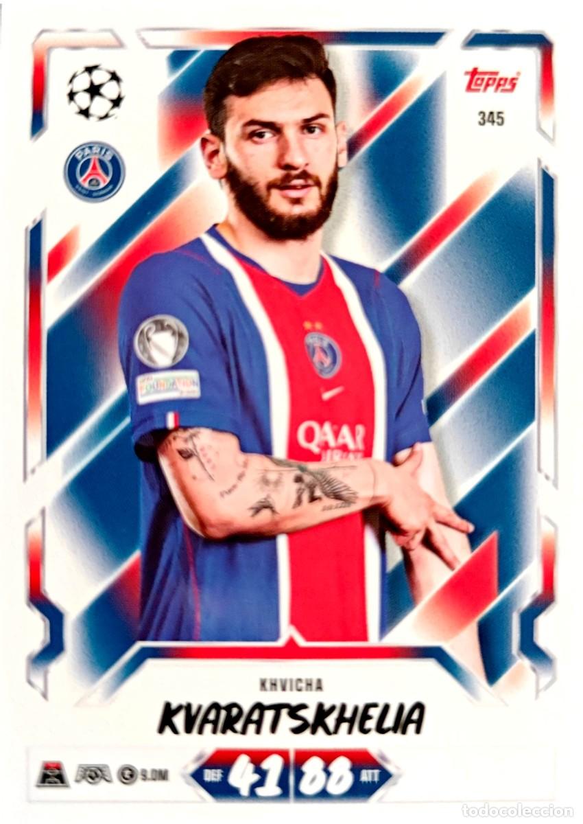 Cromos de f&uacute;tbol: 345 Khvicha Kvaratskhelia - Paris Saint-Germain PSG - TOPPS Match Attax 2026 2027 26 27