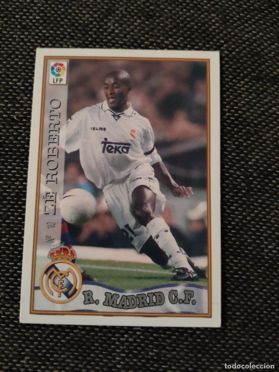 Cromos de f&uacute;tbol: 10 ze Roberto real Madrid mundicromo las fichas de la liga 97-98