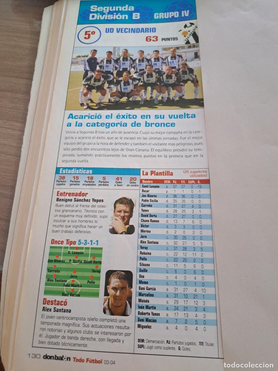 Cartes &agrave; collectionner de Football: Foto plantilla y jugadores Don Bal&oacute;n 2003-04. UD Vecindario
