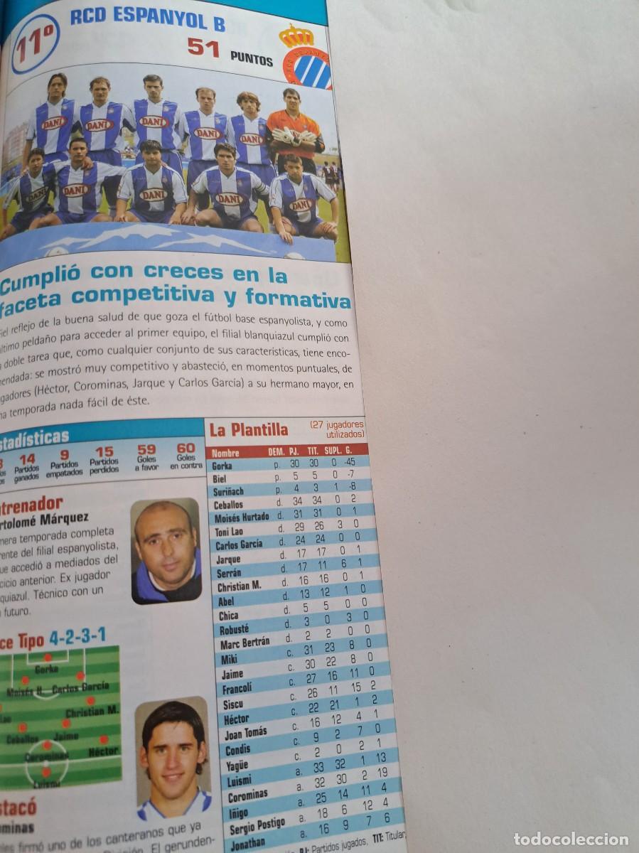 Fu&szlig;ball-Sticker: Foto plantilla y jugadores Don Bal&oacute;n 2003-04. RCD Espanyol B