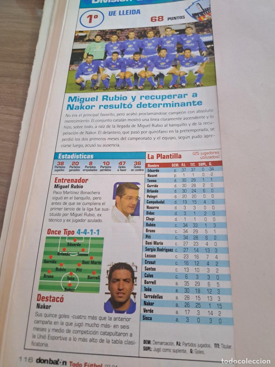 Fu&szlig;ball-Sticker: Foto plantilla y jugadores Don Bal&oacute;n 2003-04. UE Lleida