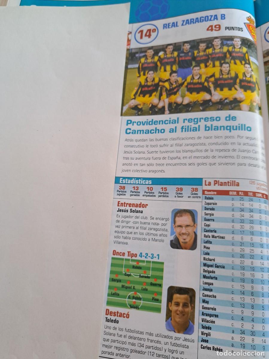 Cromos de f&uacute;tbol: Foto plantilla y jugadores Don Bal&oacute;n 2003-04. Real Zaragoza B