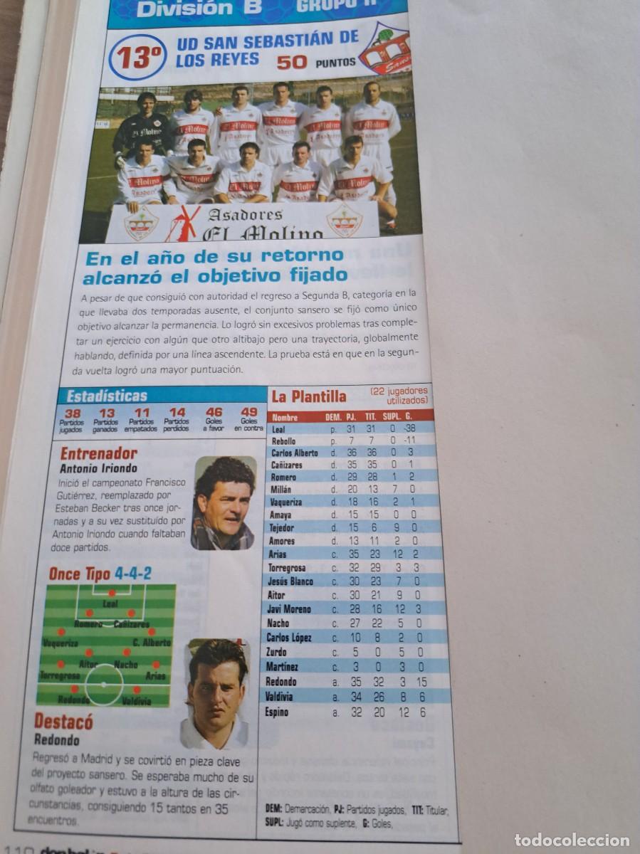 Cromos de f&uacute;tbol: Foto plantilla y jugadores Don Bal&oacute;n 2003-04. UD San Sebasti&aacute;n de los Reyes