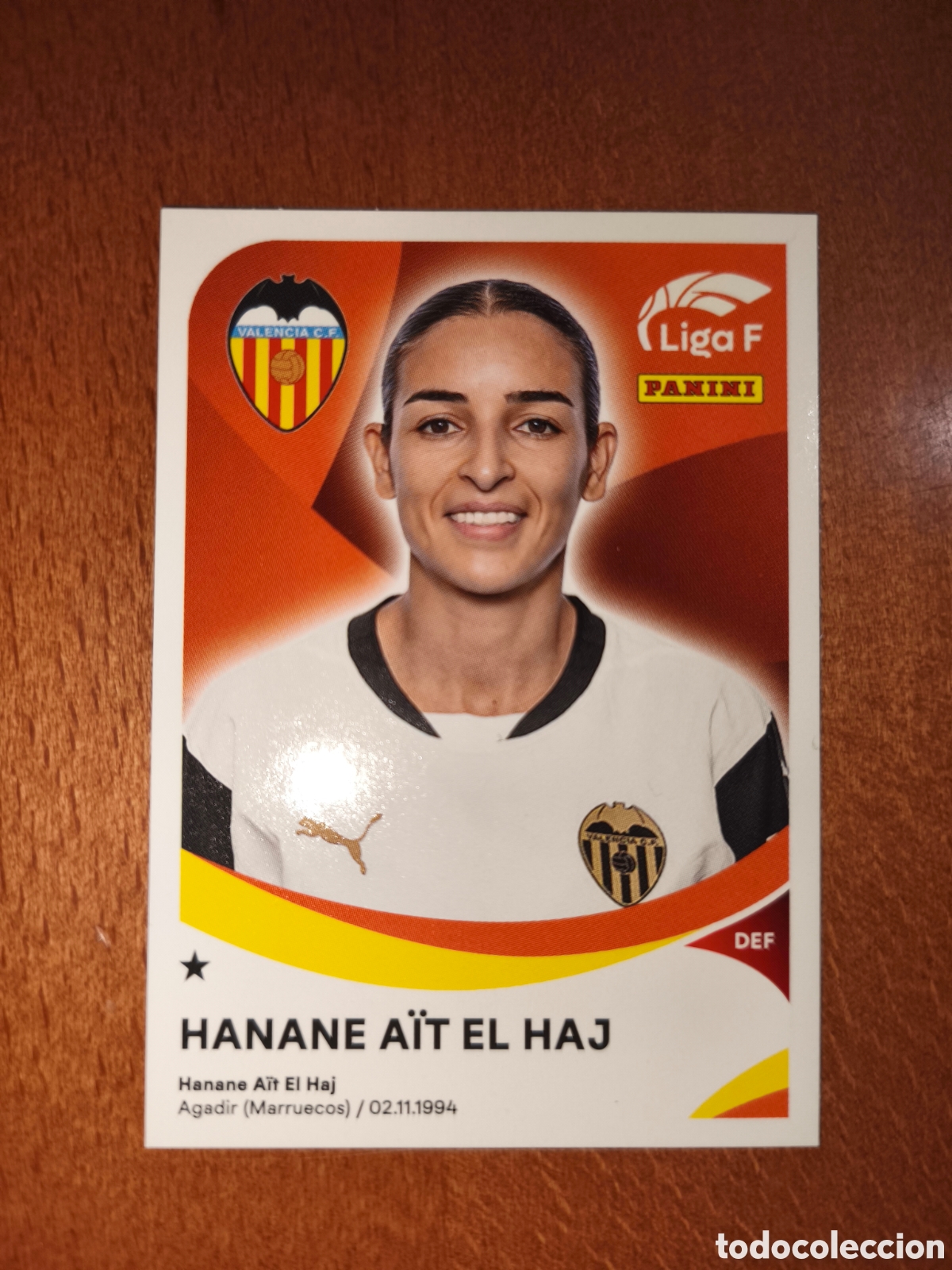 Cromos de f&uacute;tbol: Hanane Ait El Haj n&deg;310 B liga femenina f 24/25 Valencia Femenino