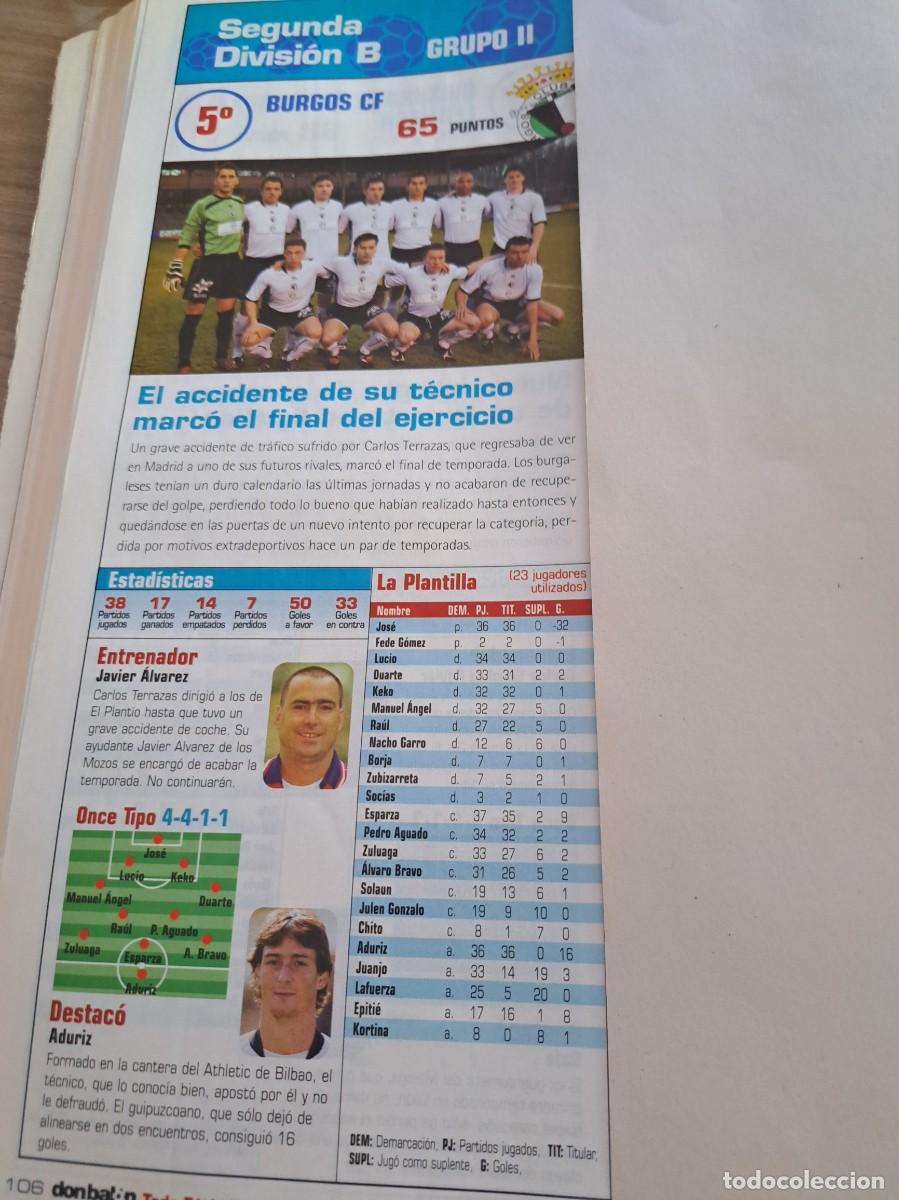 Cromos de f&uacute;tbol: Foto plantilla y jugadores Don Bal&oacute;n 2003-04. Burgos CF