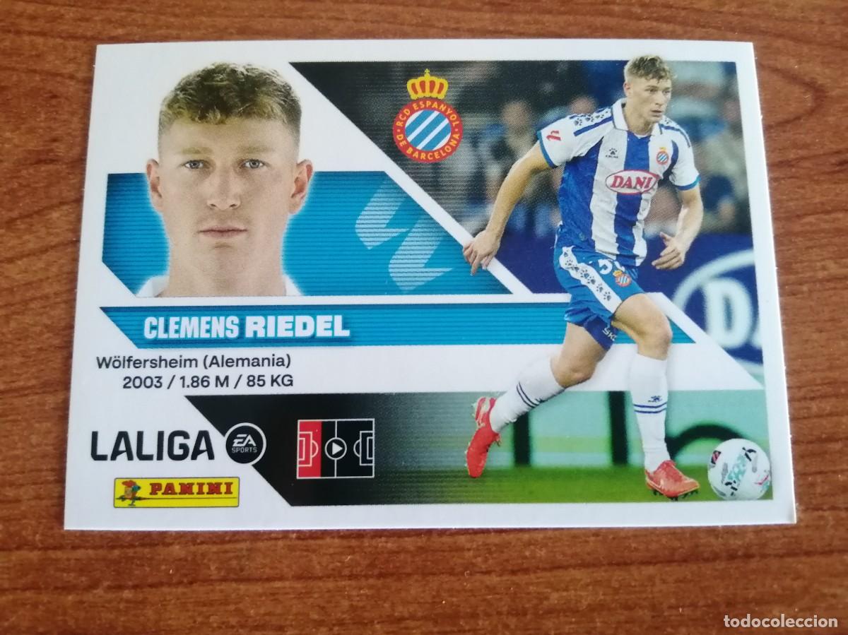 Cromos de f&uacute;tbol: CROMO LIGA ESTE PANINI 2026 - 2027. RIEDEL (NUMERO 7) RCD ESPANYOL