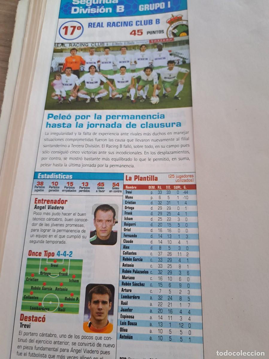 Cromos de f&uacute;tbol: Foto plantilla y jugadores Don Bal&oacute;n 2003-04. Racing Santander B