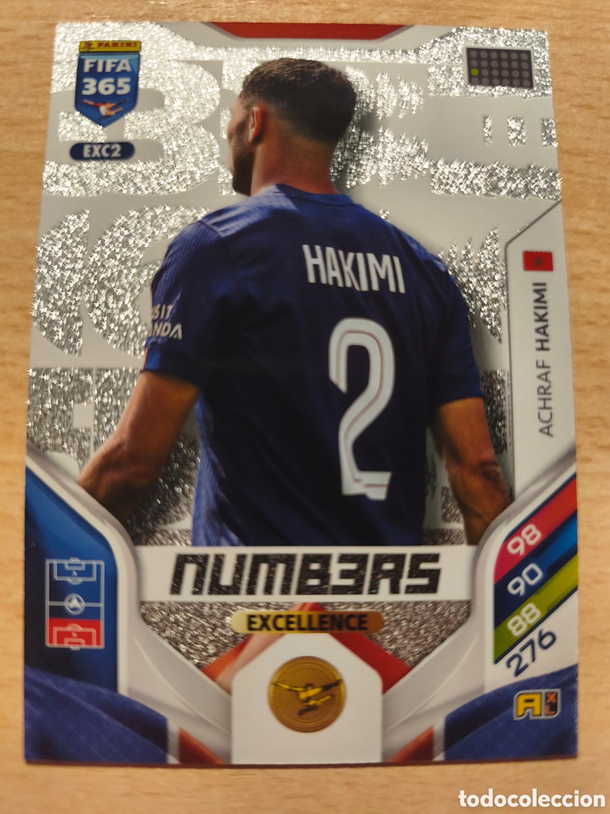 Fu&szlig;ball-Sticker: EXC HAKIMI PARIS SAINT GERMAIN PSG NUMBERS EXCELLENCE FIFA 365 2025 2026 PANINI 25 26 EXC2