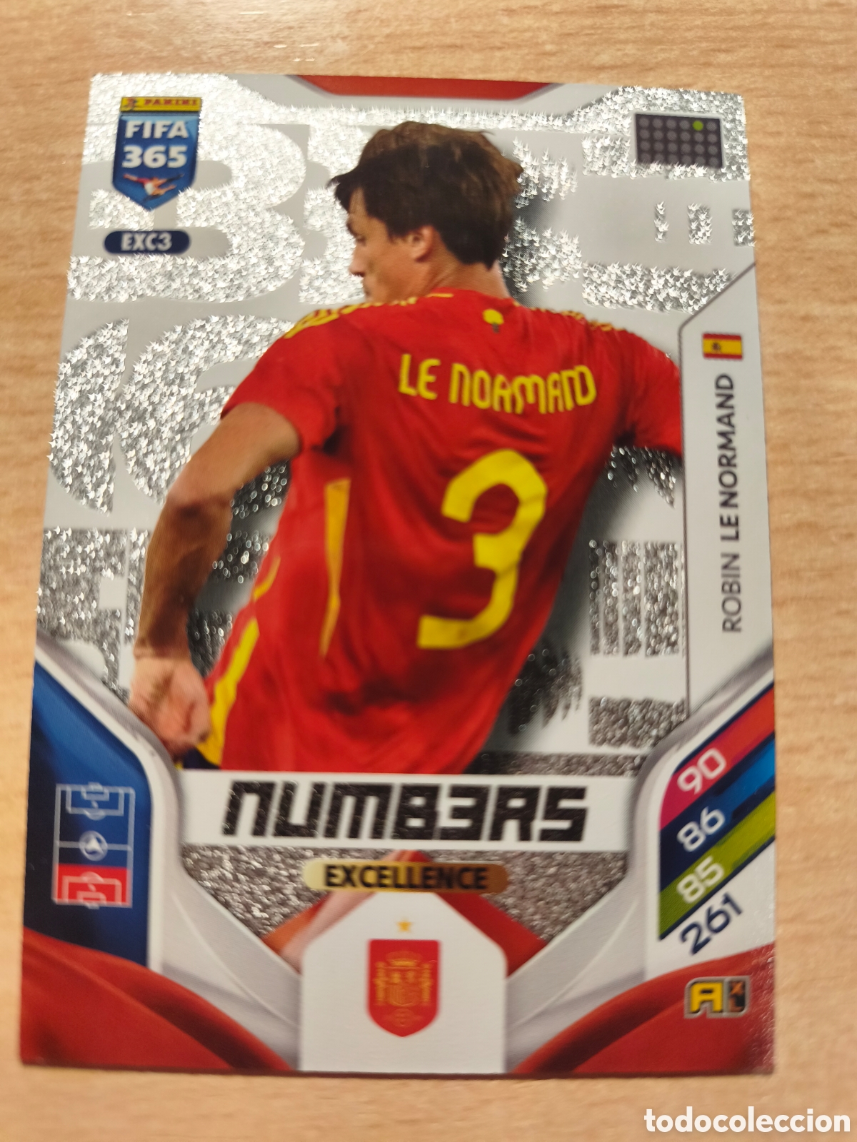 Fu&szlig;ball-Sticker: EXC 3 LE NORMAND ESPA&Ntilde;A SPAIN NUMBERS EXCELLENCE FIFA 365 2025 2026 PANINI 25 26 EXC3