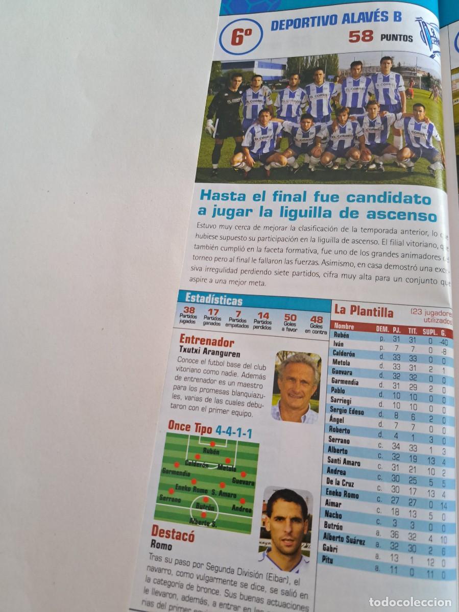 Fu&szlig;ball-Sticker: Foto plantilla y jugadores Don Bal&oacute;n 2003-04. Deportivo Alaves B