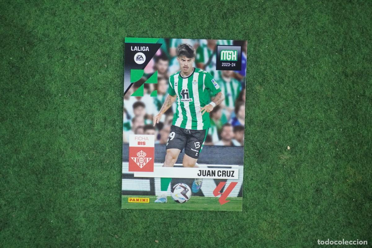 Cromos de f&uacute;tbol: 120 BIS JUAN CRUZ BETIS MEGACRACKS 2023 2024 MGK 23 24 PANINI LALIGA EA SPORTS