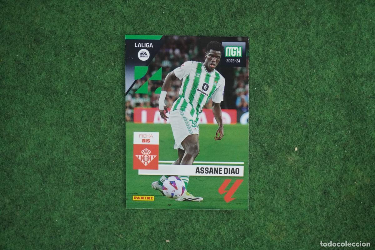 Cromos de f&uacute;tbol: 122 BIS ASSANE DIAO BETIS MEGACRACKS 2023 2024 MGK 23 24 PANINI LALIGA EA SPORTS