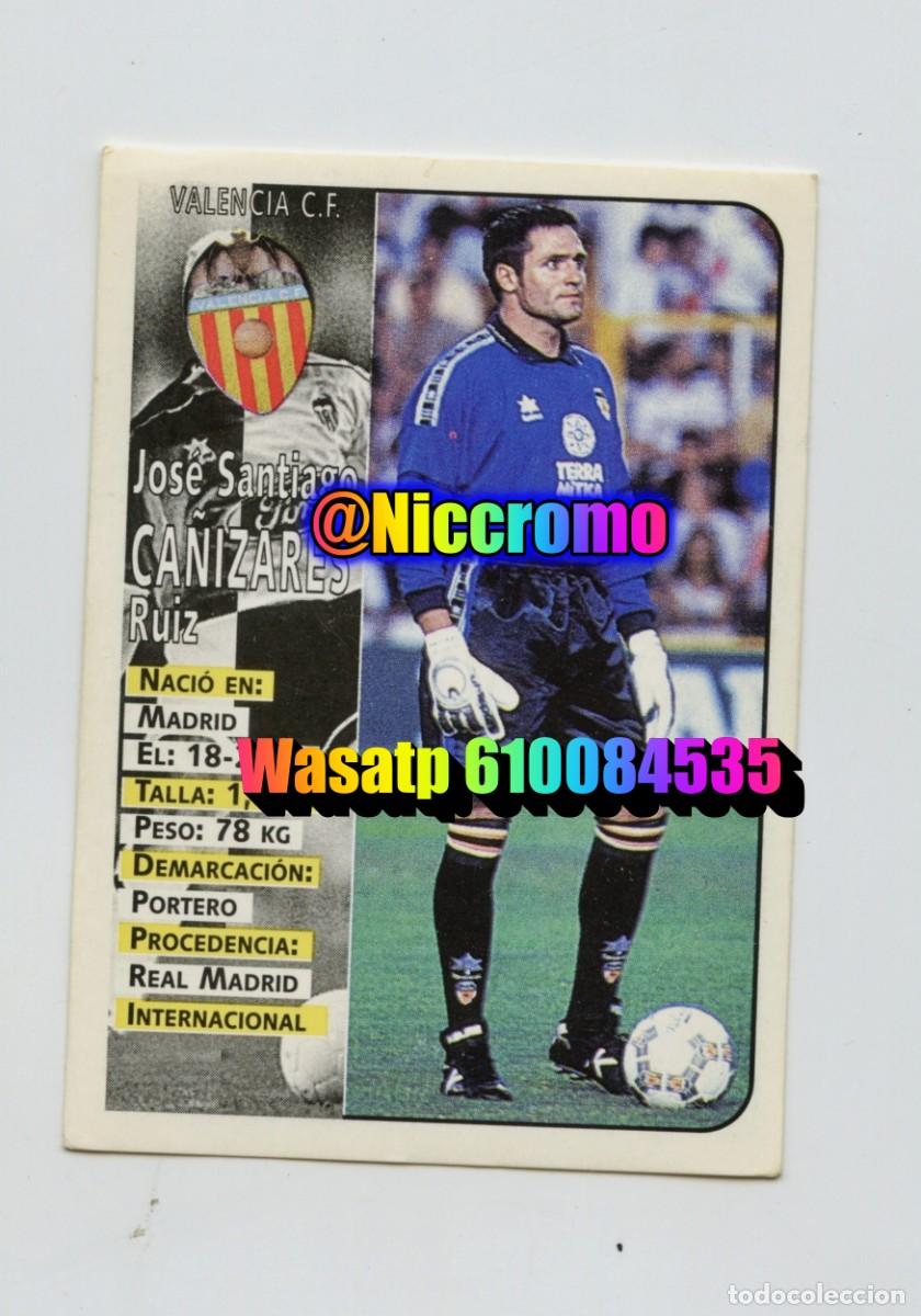 Cromos de f&uacute;tbol: ca&ntilde;izares 179 valencia liga 98 99 panini nuevo sin pegar 1998 1999 escrito boli atras + en niccromo