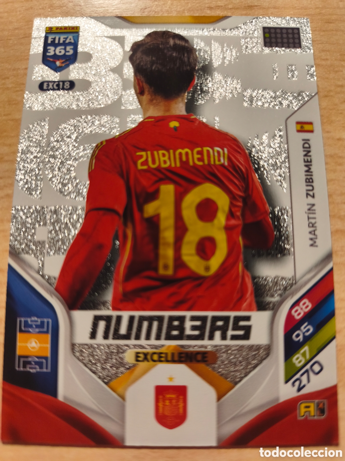Cromos de f&uacute;tbol: EXC 18 MART&Iacute;N ZUBIMENDI ESPA&Ntilde;A SPAIN NUMBERS EXCELLENCE FIFA 365 2025 2026 PANINI 25 26 EXC18
