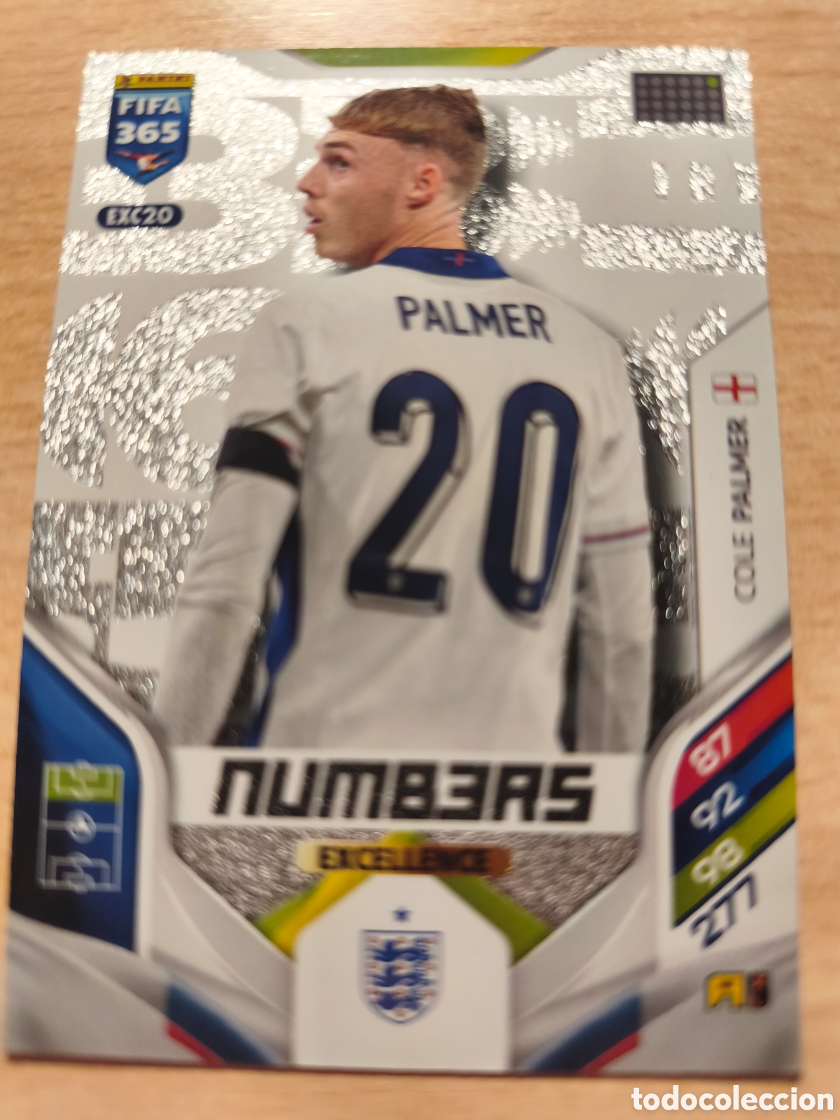Cromos de f&uacute;tbol: EXC 20 COLE PALMER INGLATERRA ENGLAND NUMBERS EXCELLENCE FIFA 365 2025 2026 PANINI 25 26 EXC20