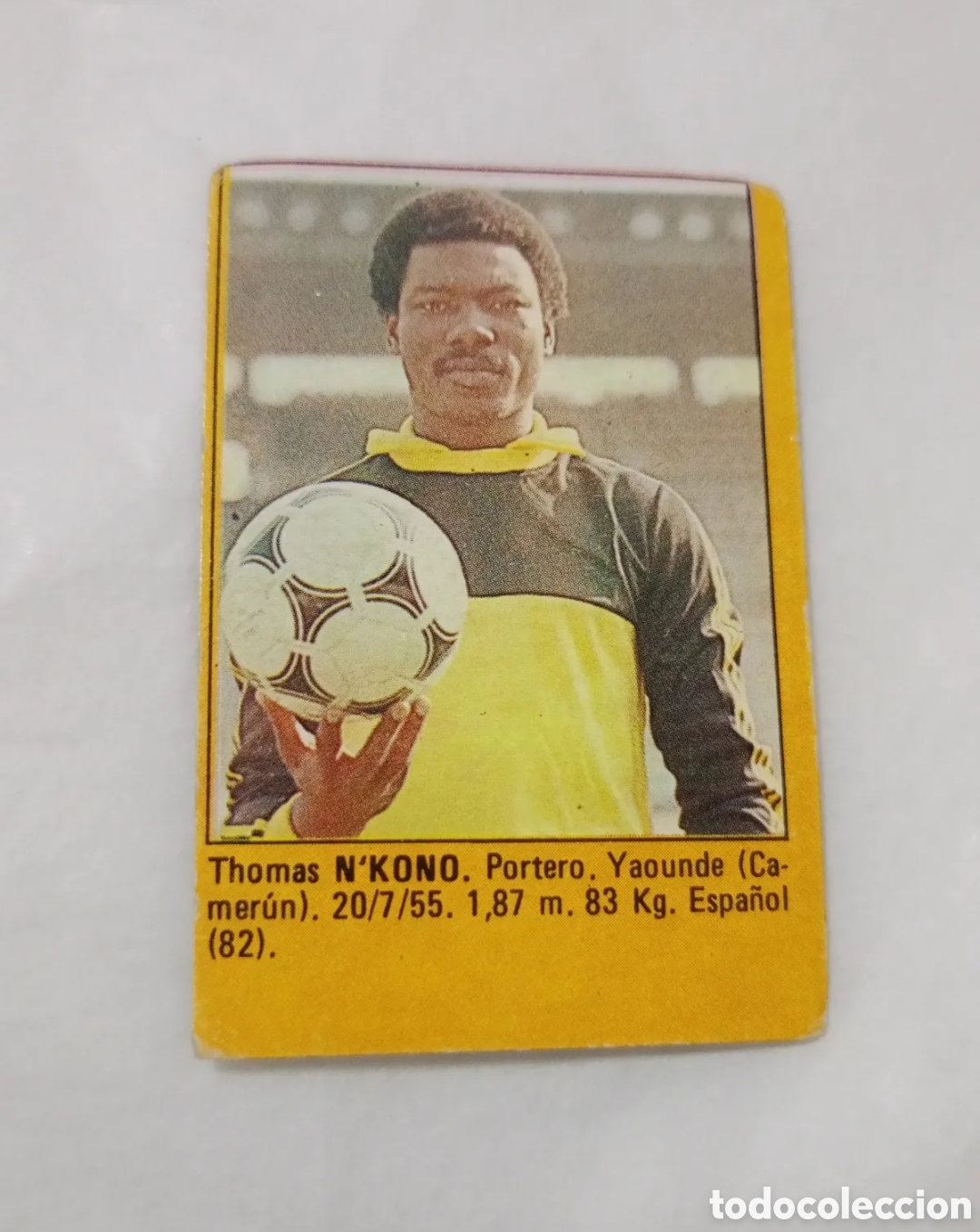 Figurine di Calcio: Thomas N'Kono portero Espa&ntilde;ol s&uacute;per futbol 85 M Rollan editor cromo buen estado dif&iacute;cil