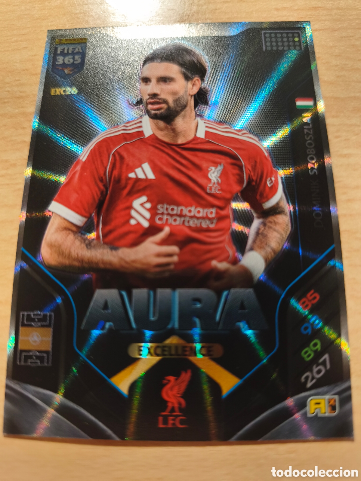 Cromos de f&uacute;tbol: EXC 26 SZOBOSZLAI LIVERPOOL AURA EXCELLENCE FIFA 365 2025 2026 PANINI 25 26