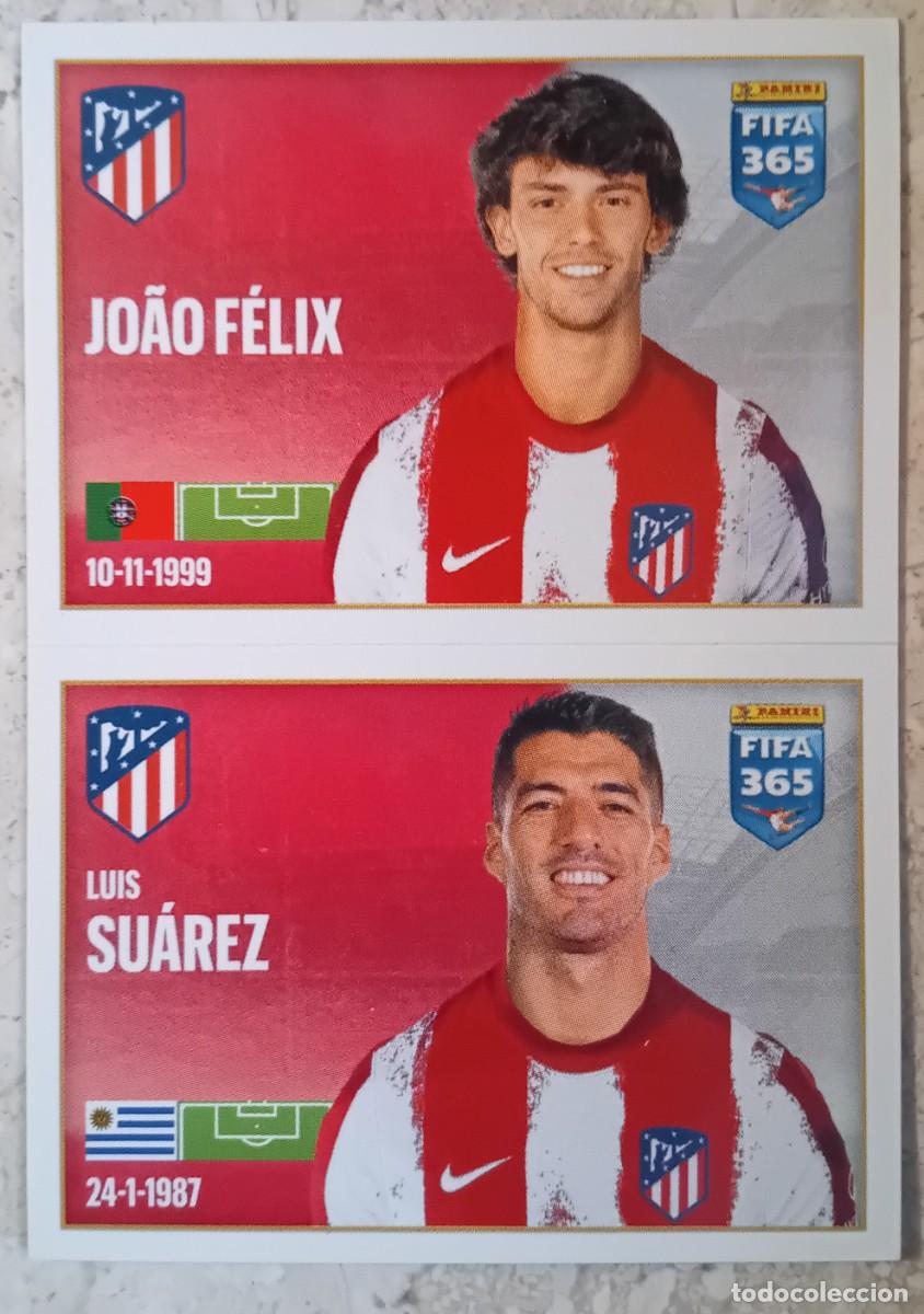 Cromos de f&uacute;tbol: Figurina Panini 2021-22 Cromo Fifa 365 2022 Joao Felix Luis Suarez Atletico Madrid n 103