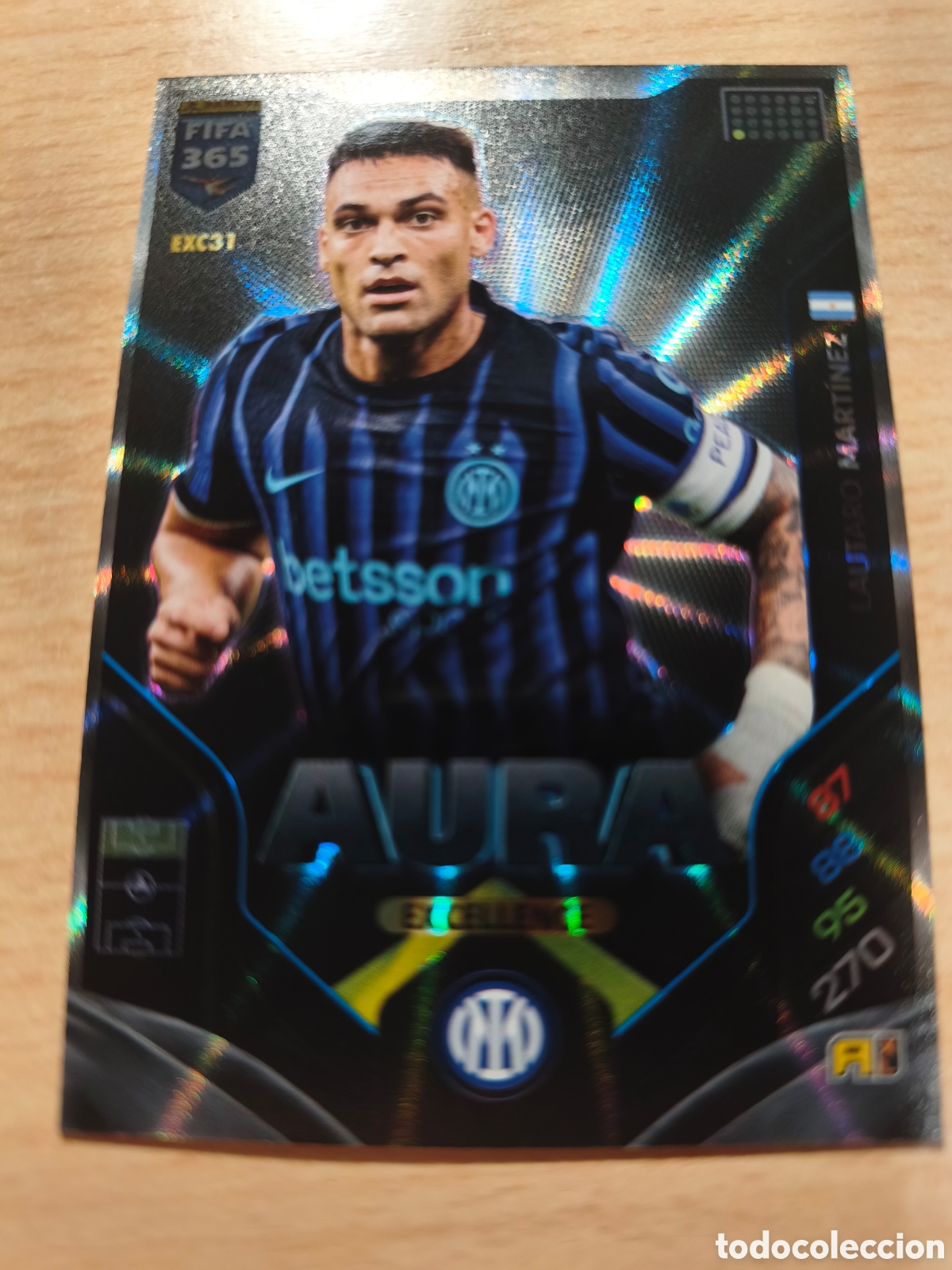 Cromos de f&uacute;tbol: EXC 31 LAUTARO MART&Iacute;NEZ INTER MILAN AURA EXCELLENCE FIFA 365 2025 2026 PANINI 25 26 EXC31