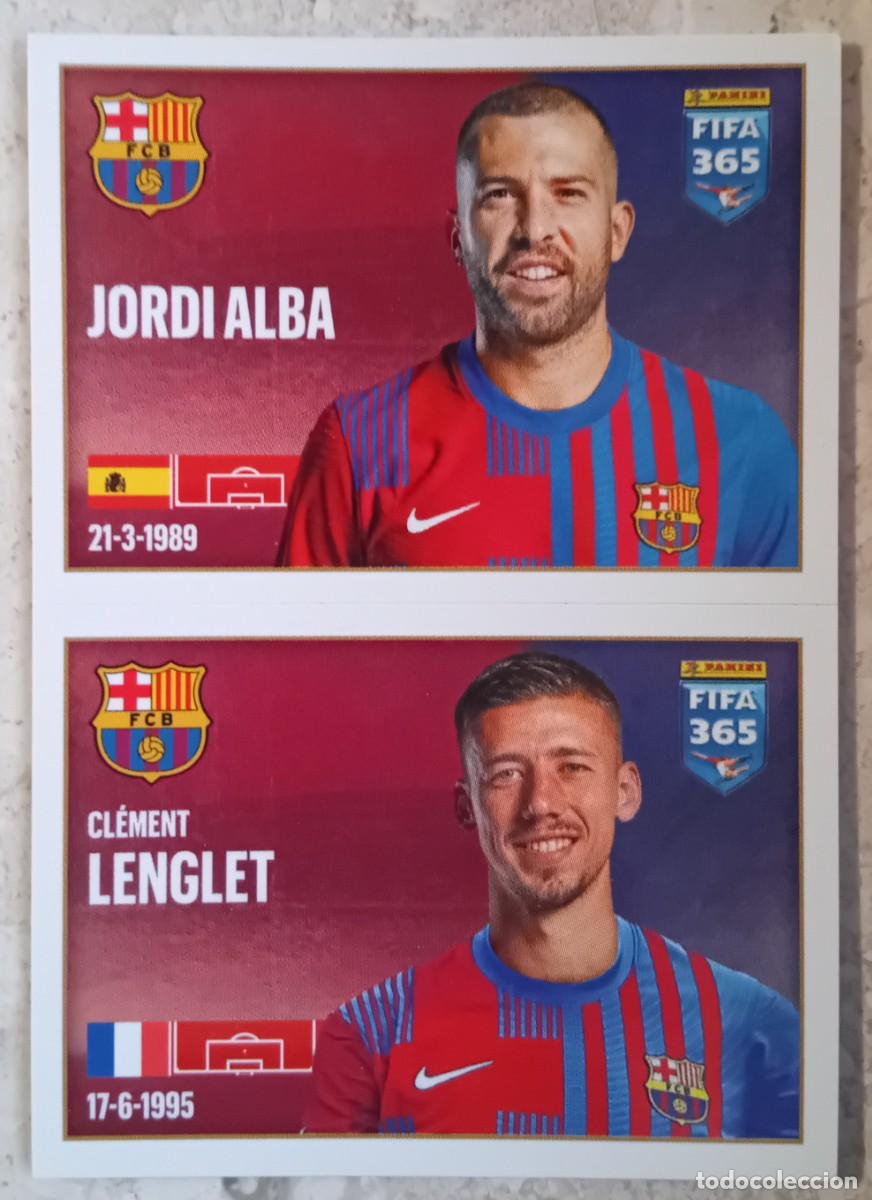 Cromos de f&uacute;tbol: Figurina Panini 2021-22 Cromo Fifa 365 2022 Jordi Alba Lenglet Barcelona n 111