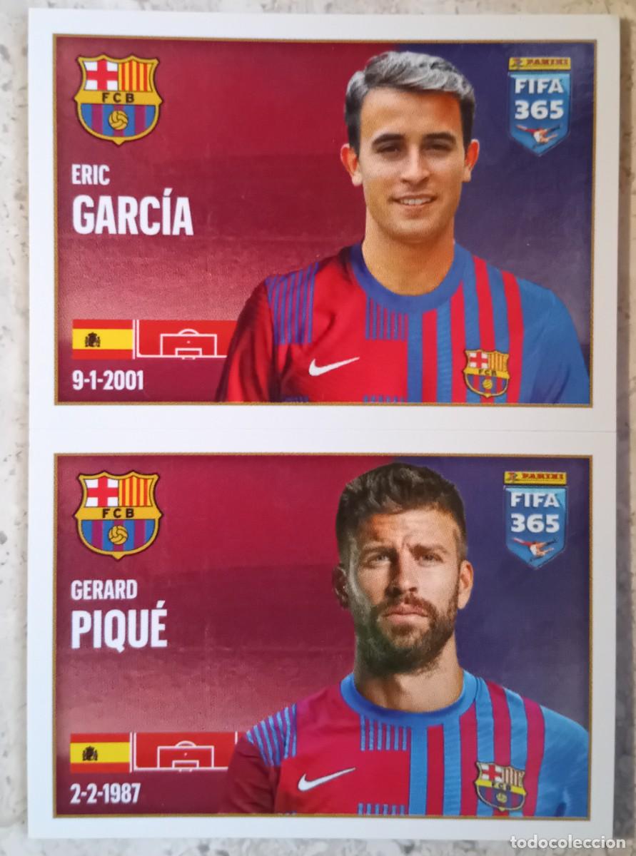 Cromos de f&uacute;tbol: Figurina Panini 2021-22 Cromo Fifa 365 2022 Eric Garcia Nelson Piqu&eacute; Barcelona n 112