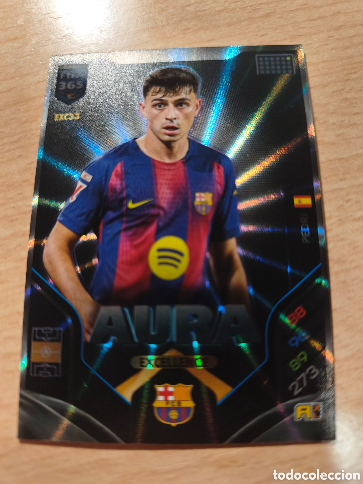 Cromos de f&uacute;tbol: EXC 33 PEDRI GONZ&Aacute;LEZ FC BARCELONA AURA EXCELLENCE FIFA 365 2025 2026 PANINI 25 26 EXC33