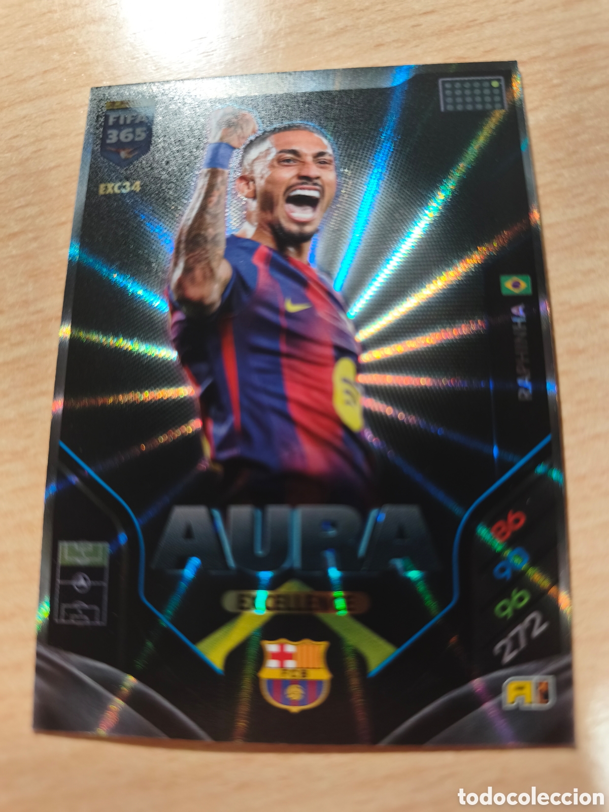Cromos de f&uacute;tbol: EXC 34 RAPHINHA FC BARCELONA AURA EXCELLENCE FIFA 365 2025 2026 PANINI 25 26 EXC34
