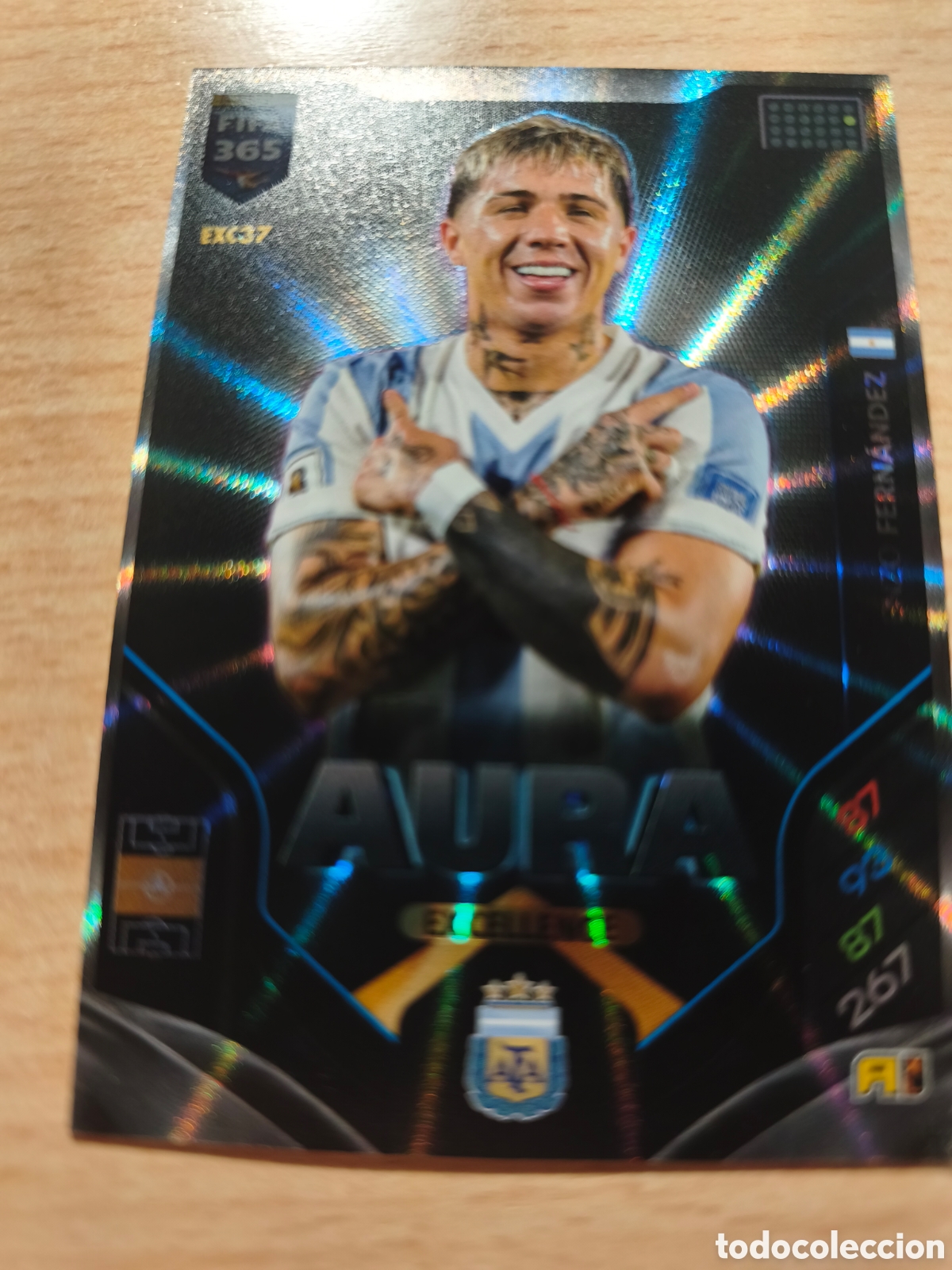 Cromos de f&uacute;tbol: EXC 37 ENZO FERN&Aacute;NDEZ ARGENTINA AURA EXCELLENCE FIFA 365 2025 2026 PANINI 25 26 EXC37