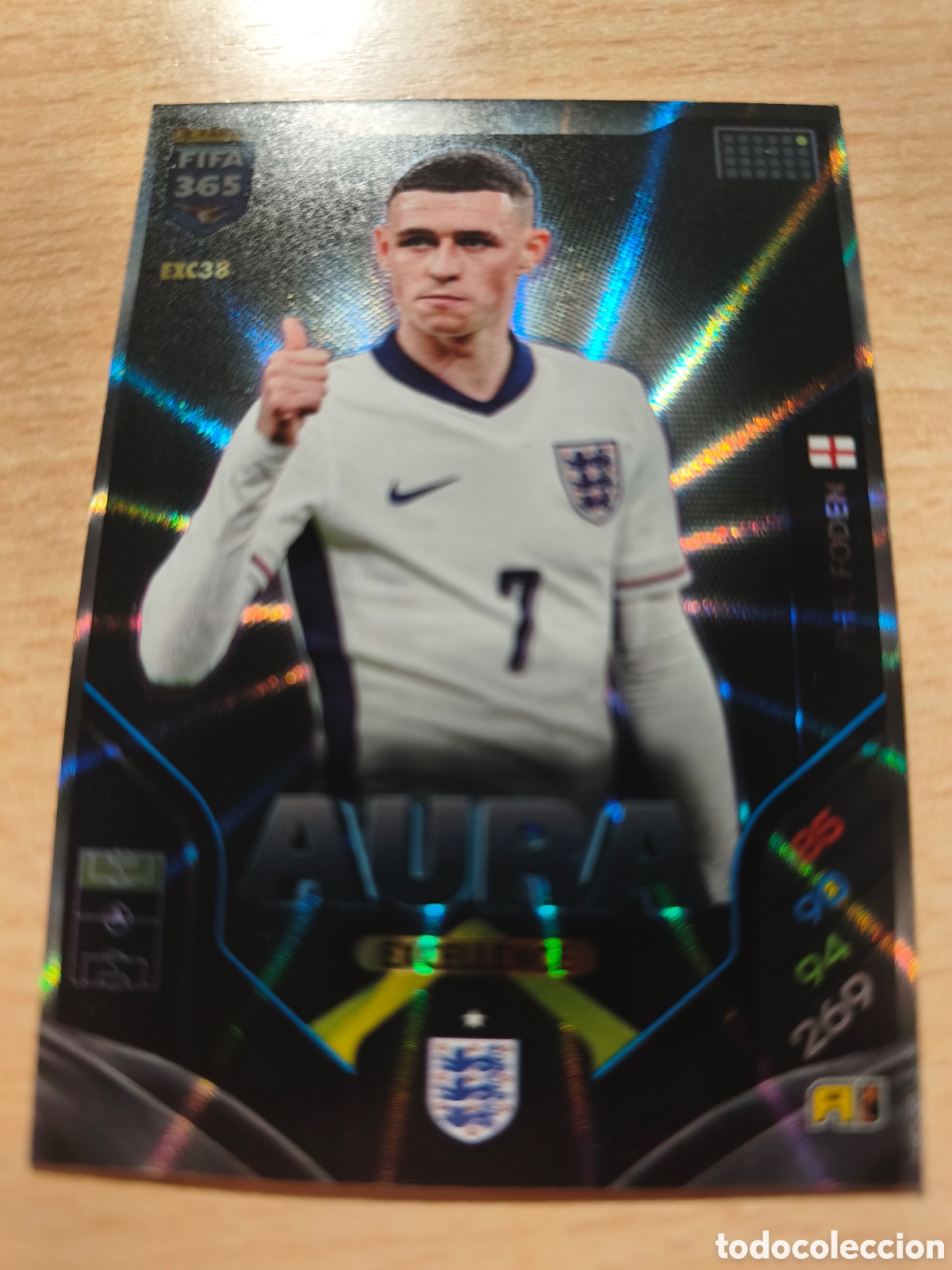 Cromos de f&uacute;tbol: EXC 38 FODEN INGLATERRA ENGLAND AURA EXCELLENCE FIFA 365 2025 2026 PANINI 25 26 EXC38