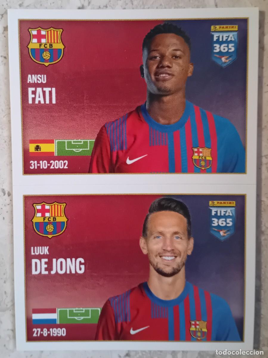 Cromos de f&uacute;tbol: Figurina Panini 2021-22 Cromo Fifa 365 2022 Ansu Fati De Jong Barcelona n 117