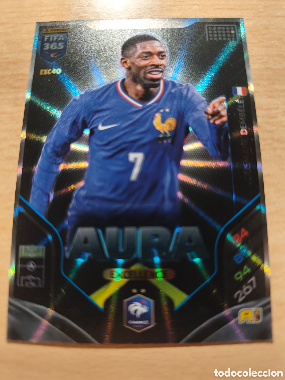 Cromos de f&uacute;tbol: EXC 40 OUSMANE DEMBELE FRANCIA FRANCE AURA EXCELLENCE FIFA 365 2025 2026 PANINI 25 26 EXC40