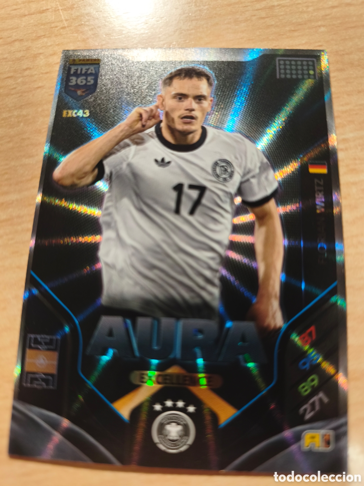 Cromos de f&uacute;tbol: EXC 43 FLORIAN WIRTZ ALEMANIA GERMANY AURA EXCELLENCE FIFA 365 2025 2026 PANINI 25 26 EXC43