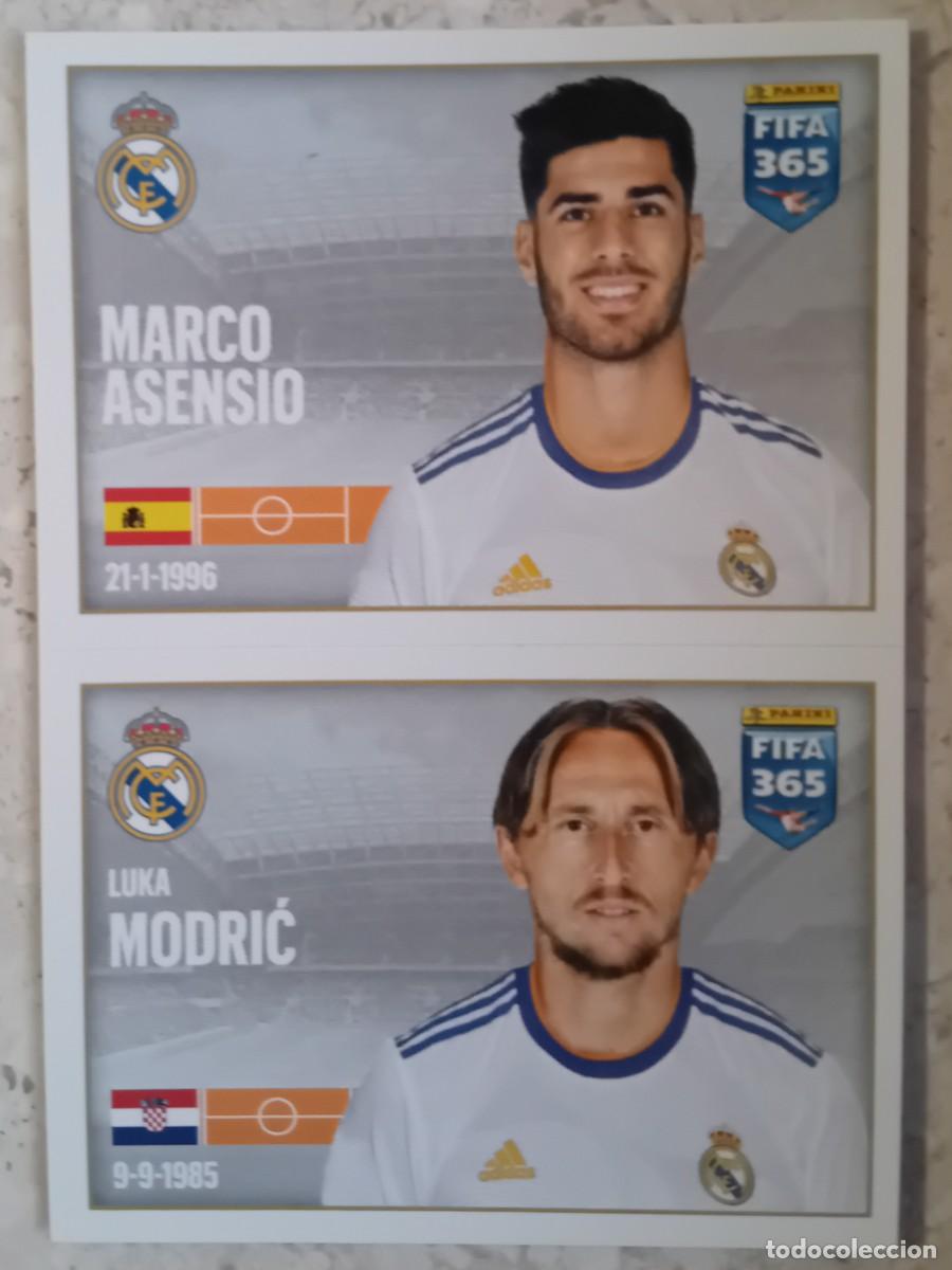 Cromos de f&uacute;tbol: Figurina Panini 2021-22 Cromo Fifa 365 2022 Marco Asensio Luka Modric Real Madrid n 130