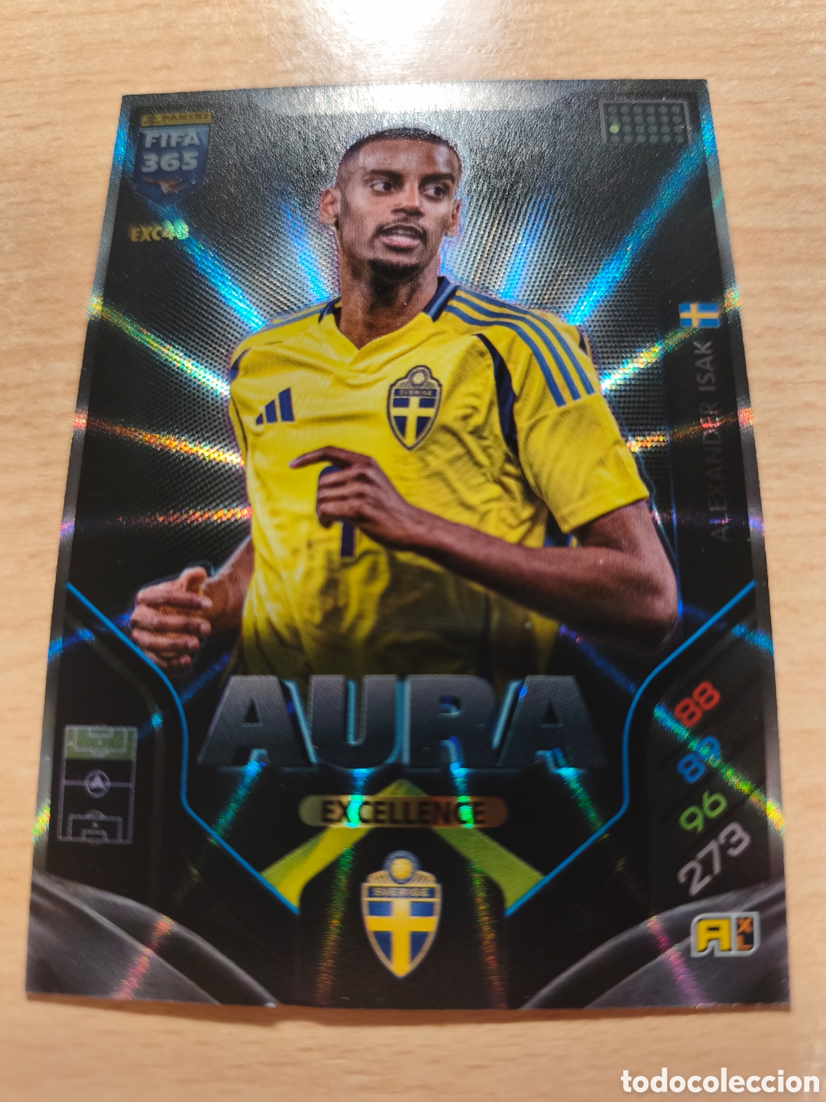 Cromos de f&uacute;tbol: EXC 48 ALEXANDER ISAK SUECIA SWEDEN AURA EXCELLENCE FIFA 365 2025 2026 PANINI 25 26 EXC48
