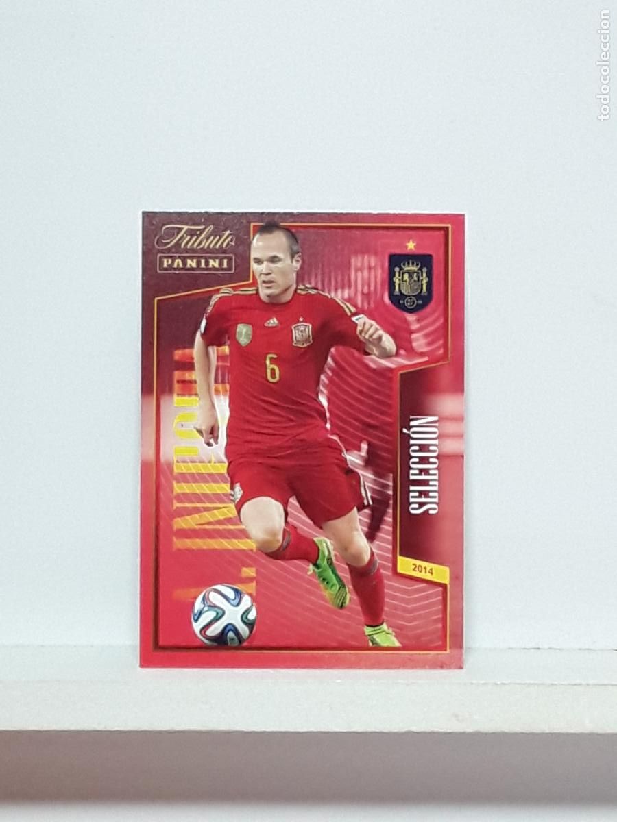 Cromos de f&uacute;tbol: TRIBUTO ANDRES INIESTA 1993 2024 93 24 ALBUM PANINI LIGA N 18 ESPA&Ntilde;A EL TERCER MUNDIAL 2014