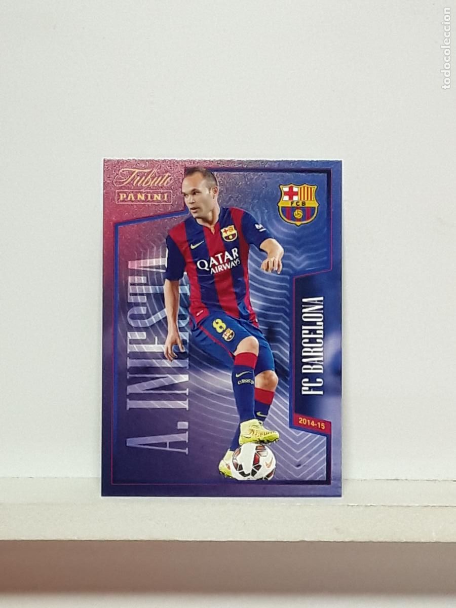 Cromos de Futebol: TRIBUTO ANDRES INIESTA 1993 2024 93 24 ALBUM PANINI LIGA N 19 BARCELONA OTRO TREBOL 2014 2015