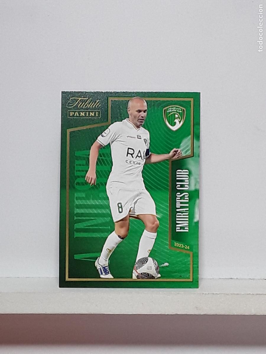 Cromos de f&uacute;tbol: TRIBUTO ANDRES INIESTA 1993 2024 93 24 ALBUM PANINI LIGA N 27 EMIRATES EMIRATOS DIN DE TRAYECTO 2023