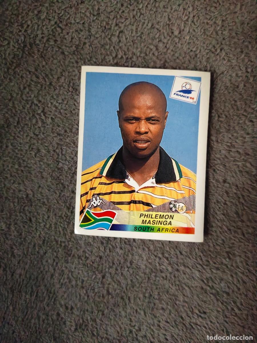 Cromos de f&uacute;tbol: 189 MUNDIAL 1998 PANINI PHILEMON MASINGA SUDAFRICA - 98 WORLD CUP FRANCIA PANINI FIFA AAY