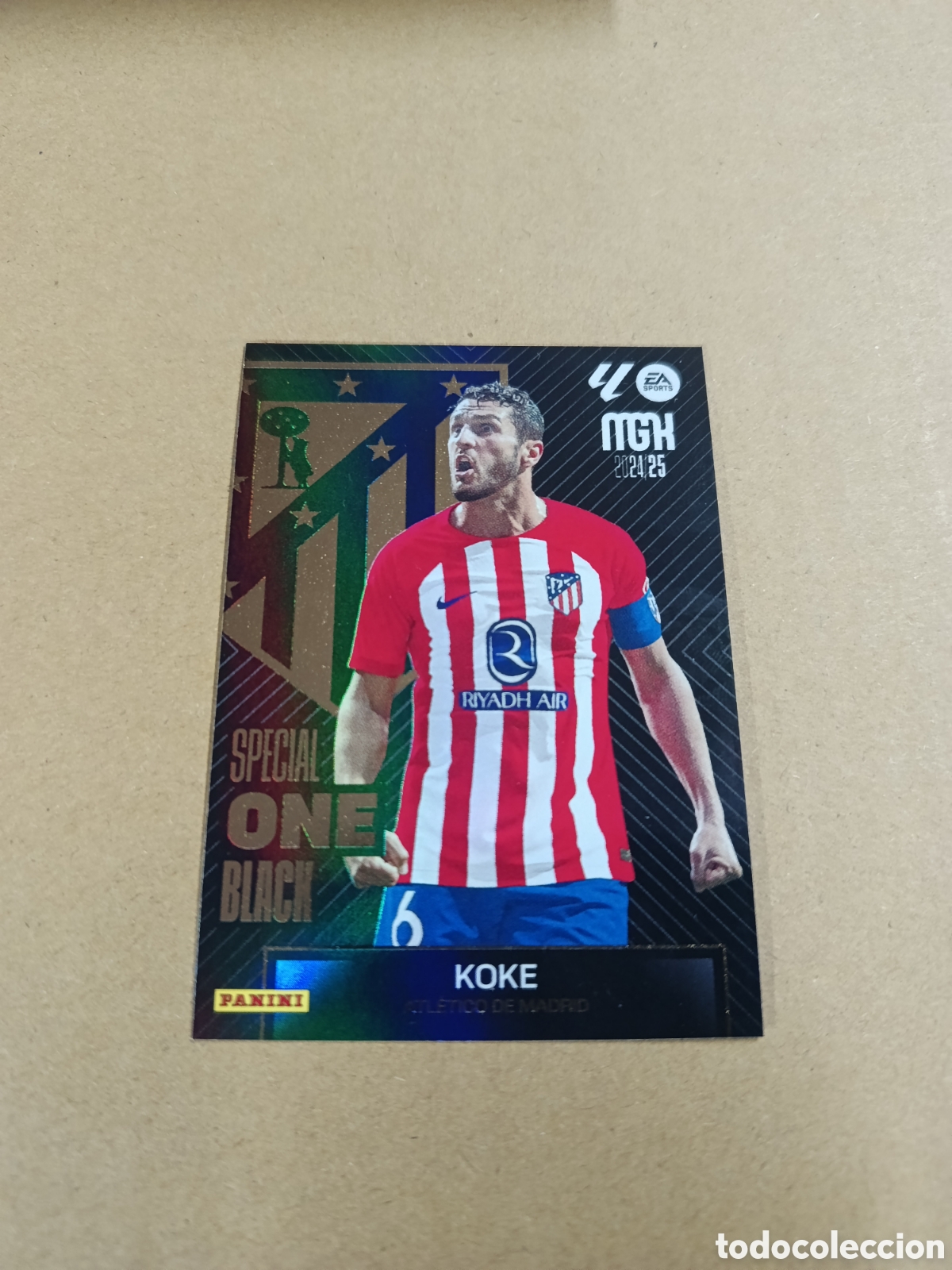 Cromos de f&uacute;tbol: MGK KOKE ATLETICO DE MADRID SPECIAL ONE BLACK CROMO LIGA MEGACRAK 2024-2025 24 25 PANINI