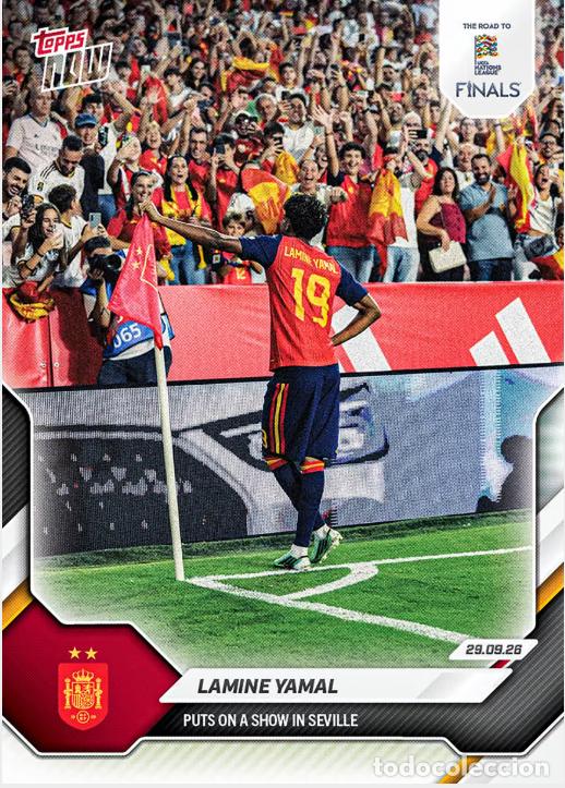 Cromos de f&uacute;tbol: PREVENTA OFICIAL - Cromo Lamine Yamal Topps Now #5 Nations League 2026 2027 26 27